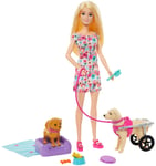 Barbie You Can Be Anything Doll, Pup and Dog in a Wheelchair