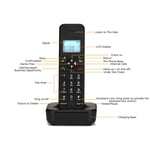 D1102B Digital Cordless Handheld Phone Hands Free Calling Telephone For Office