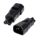 Adapter Adaptateur IEC 320 à 3 pôles, prise C14 à fiche trèfle C5, Extension électrique droite