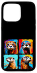 iPhone 15 Pro Max Otter Pop Art Colorful Drawing Painting Case