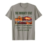 Vintage Moab Souvenir | Mighty Big 5 Utah National Parks Tee T-Shirt