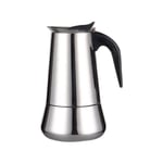 CafetièRe à Induction en Acier Inoxydable, Café Italien avec Pot Moka Chrome Moderne