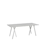 HAY - Loop Stand Table with Support Grey 180 x 87,5 cm - Leif Jørgensen - Grå