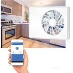 Blauberg UK Ultra Quiet Silent Bathroom Extractor Fan with Intelligent Humidity Timer and Speed Control Functions - WiFi Phone or Tablet Controlled