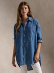 Polo Ralph Lauren Twill Oversized Denim Shirt, Golfito Wash