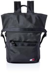 Tommy Jeans Sac à Dos Homme Daily Rolltop Backpack Bagage Cabine, Noir (Black), Taille Unique