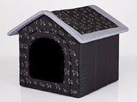 HobbyDog R2 BUDCWP14 Niche pour Chien, Taille 2, 44 x 38 cm, Tissu codura Durable, résistant aux Rayures, Produit UE, S, Noir, 700 g