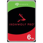 Seagate IronWolf Pro ST6000NT001 - Disque dur - 6 To - interne - 3.5" - SATA 6Gb/s - 7200 tours/min - mémoire tampon : 256 Mo - avec 3 ans de Seagate Rescue Data Recovery