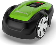 Greenworks Optimow S Tondeuse Robot à Gazon Jusqu'à 300m2 avec Pente 30 %, Ultra Silencieuse, Contrôle Bluetooth, Facile à Installer, Fonctions Sécurité Avancées, Protection Antivol, Garantie 3 Ans