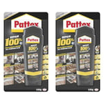 Pattex Repair 100% Colle Multi-usages, colle forte transparente pour tous types de travaux à l’intérieur et l’extérieur, colle liquide multi- matériaux, 100 g (Lot de 2)