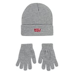 Levi's Kids LAN CORE Batwing Beanie 9A8405 Hat, Dark Grey Heather, One Size