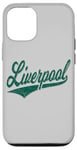 Coque pour iPhone 12/12 Pro Liverpool England Varsity SCRIPT Maillot de sport classique