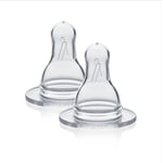 Medela Slow Flow Breast Milk Bottle Teats - Pack of 2 BPA- Spare Teats Made for Use with Medela Baby Bottles