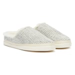 Toms Sage Womens White Slippers material_textile - Size UK 8