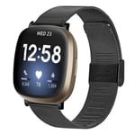 Milanese Mesh Bracelet Fitbit Versa 3/Sense Svart