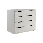 Commode 4 Tiroirs Enfant 'Pino' 86cm Blanc