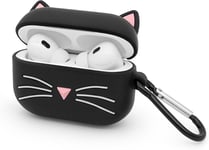 Mouzor Cute Airpods Pro Case, 2 Black Whisker Cat Kitty Case,... 