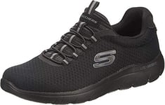 Skechers Homme Summits Sneaker, Black Mesh/Trim, 45.5 EU