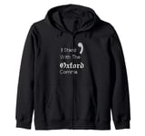 Oxford Comma Funny English Grammar Zip Hoodie