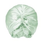 townssilk Bonnet de nuit 100% soie de mûrier pour femme, bonnet de nuit 16 momme en soie, bon pour les cheveux, protège les cheveux, bonnet de nuit en soie, double couche,Lightgreen