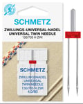 SCHMETZ TVILLING-UNIVERSALNÅL 130/705 4,0 mm/80 RØD