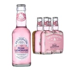 Fentimans Rose Lemonade - Botanically Brewed Lemonade made with Lemon Juice - Exquisitely Crafted and Refreshing Soft Drinks - Gluten-Free and Vegan Friendly Soft Drinks - 4 x 200 ml Bottles