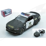 FR- Kinsmart FORD MUSTANG GT POLICE 2015 BLACK/WHITE BOX cm 12 - KT5386WP