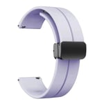 Magnetlås Silikonrem För Huawei Watch 3 pro GT3 GT2 42mm 46mm For Mi Watch S1 Pro/ Watch 2 20mm 22mm Bälte Armband lilac For Huawei GT2 42mm