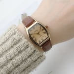 30M Vattentät Retro Brun Damklockor Kvaliteter Små Damarmbandsur Vintage Watch Kvinna Envío Gratis brown