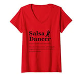 Womens Latin Dancing Salsa Dancer Definition Salsa V-Neck T-Shirt