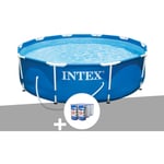 Intex - Kit piscine tubulaire Metal Frame ronde 3,05 x 0,76 m + 6 cartouches de filtration