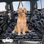 Lekeinchi Protection Siège Arrière de Voiture pour Chien avec Planche en Bois Solide, Housse Résistante à l'abrasion, aux Rayures et Imperméable - Plus Adapté aux Camions et aux SUV - Camouflage