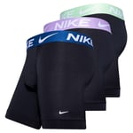 Nike Boxer 3-PK - Sort/Grønn/Lilac Bloom/Blå, størrelse Small