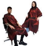 Hair Tools - Barber Hairdressing Hair Cutting Cape & Gown Two Tone Unisex Burgun