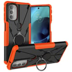 Kickstand-skydd med magnetisk platta för Motorola Moto G51 5G - Orange