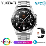 Montre Intelligente De Sport Étanche Bluetooth Pour Hommes Et Femmes,Bande Intelligente Pour Huawei 2 Pro,Galaxy Watch 6,Gt4pro,Appel Téléphonique - Type Silver Steel