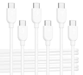 Cable Matters 3-Pack Extreme Flexible Long USB C Charging Cable 3m in White, Support 60W PD, Apple CarPlay, Android Auto, USB C to USB C Cable for iPhone 15/15 Pro/15 Pro Max, iPad, Galaxy S23