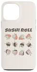 Coque pour iPhone 13 Pro Max Mignon Kawaii Rouleau de Sushi Dessin animé Dessin animé Japonais Nourriture Anime