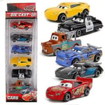 6-pack Pixar Cars Lightning McQueen Racer Bilar Leksakskollektion för Barnpresenter