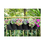 6 Poches (Noir) ac de Plantation Vertical, Jardin Sac à Plantes Mural Jardinière Suspendue Balcon Pot à Suspendre Intérieur Extérieur Fleur