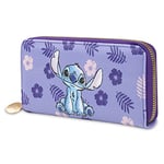 Disney Women's Stitch Wallet Purse Gift Idea Purple One Size Zip, Purple, Taille Unique, Zippered