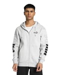 PUMA Sweat à Capuche zippé Power Colorblock FL Sudation Homme, Gris Clair chiné, S