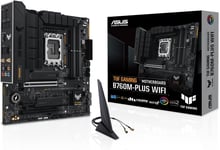 Tuf Gaming B760M-Plus ¿ Carte Mère Gamingn Intel B760 Lga 1700 Matx (Ddr5, Pcie 5.0, 2 X 4.0 M.2, Wifi 6, Ethernet, Displayport, Hdmi, Sata 6, Usb 3.2 Gen 2 Thunderbolt Usb4, Aura Sync Rgb)