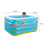 SZYM Rectangulaire Piscine Gonflable Enfant pour avec pataugeoire Gonflable Pliante carrée épaisse, adaptée aux Enfants et aux Adultes à l'intérieur et à l'extérieur