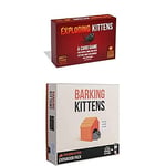 Exploding Kittens Bundle - Original Edition plus Barking Kittens Expansion Pack - Card Games for Adults Teens & Kids, Fun Family Games, A Russian Roulette Card Game