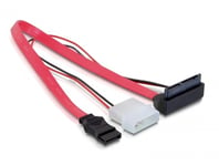 DELOCK – Micro SATA cable SATA+power to Micro SATA fe 0.3m, angled (82551)