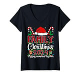 Womens Family Christmas 2024 Matching Squad Santa Women Men Kids V-Neck T-Shirt