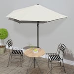 Parasol de balcon avec mât en aluminium Sable 270x144 cm Demi CFW93199