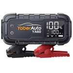 YaberAuto Booster Batterie Voiture 6000A 26800mAh Booster Batterie Moto/Auto (Jusqu’à Tout Gaz ou 12,0 L Diesel) 12V Demarreur Batterie Voiture avec 45W ChargeRapide,Grand Écran LED,Lamp LED