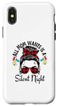 iPhone X/XS Funny, Cute Christmas All Mom Wants Is A Silent Night Case